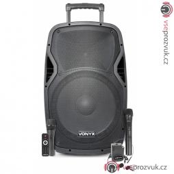 Vonyx AP1500PA, mobilní 15&quot; zvukový systém MP3/BT/UHF