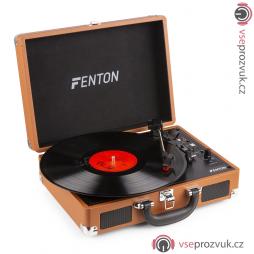 Fenton RP115F Retro gramofon s reproduktory a Bluetooth, hnědý