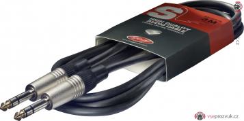 Stagg SAC3PS DL, kabel JACK/JACK, 3m