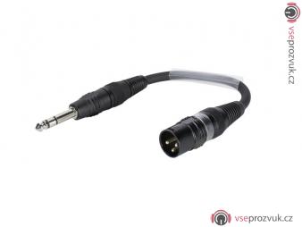 Sommer cable adaptér 3-pin XLR(M)/Jack 6,3mm stereo 0.15m, černý